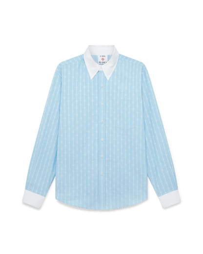 Chemise à manches longues jacquard Laurel Stripe