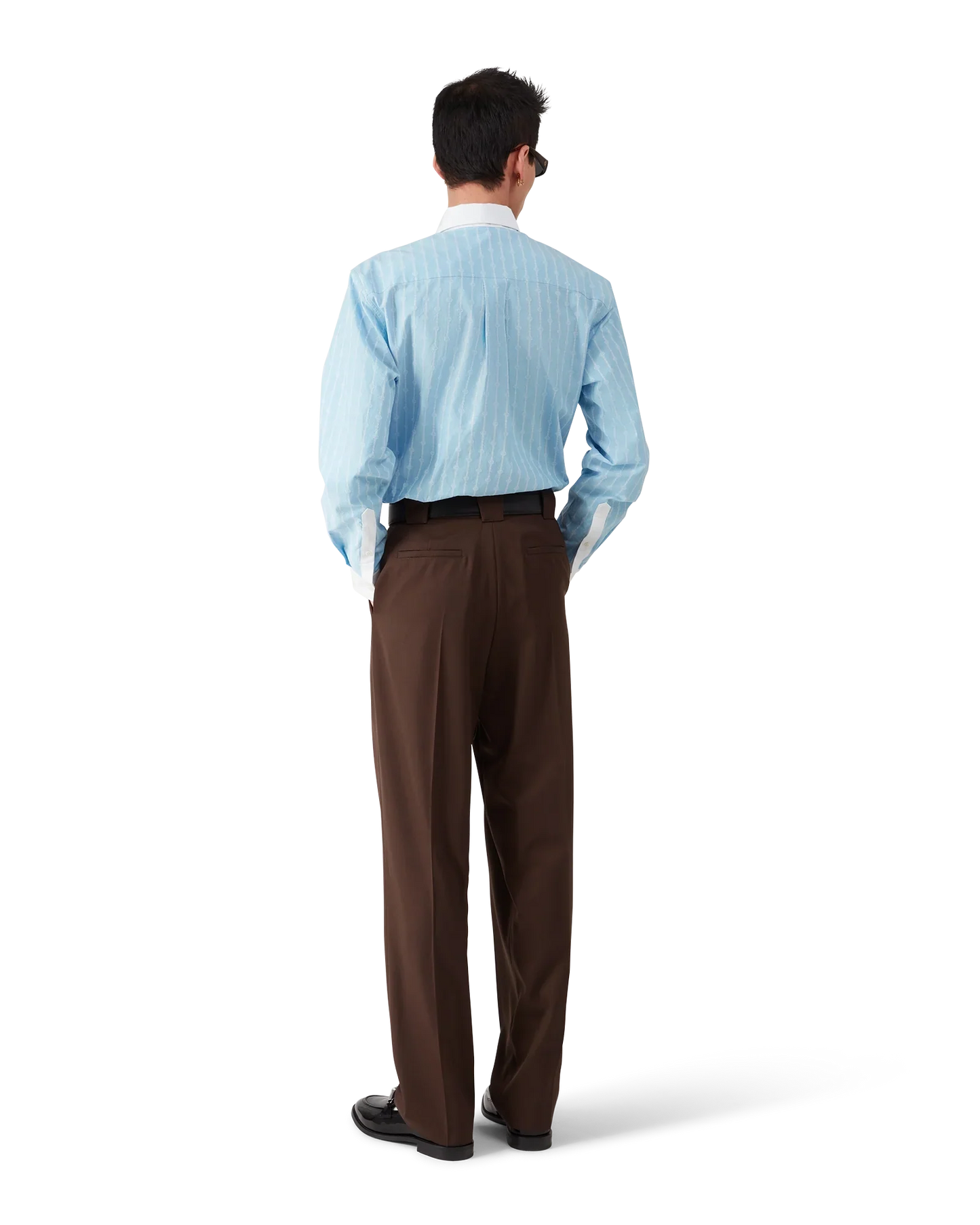 Chemise à manches longues jacquard Laurel Stripe