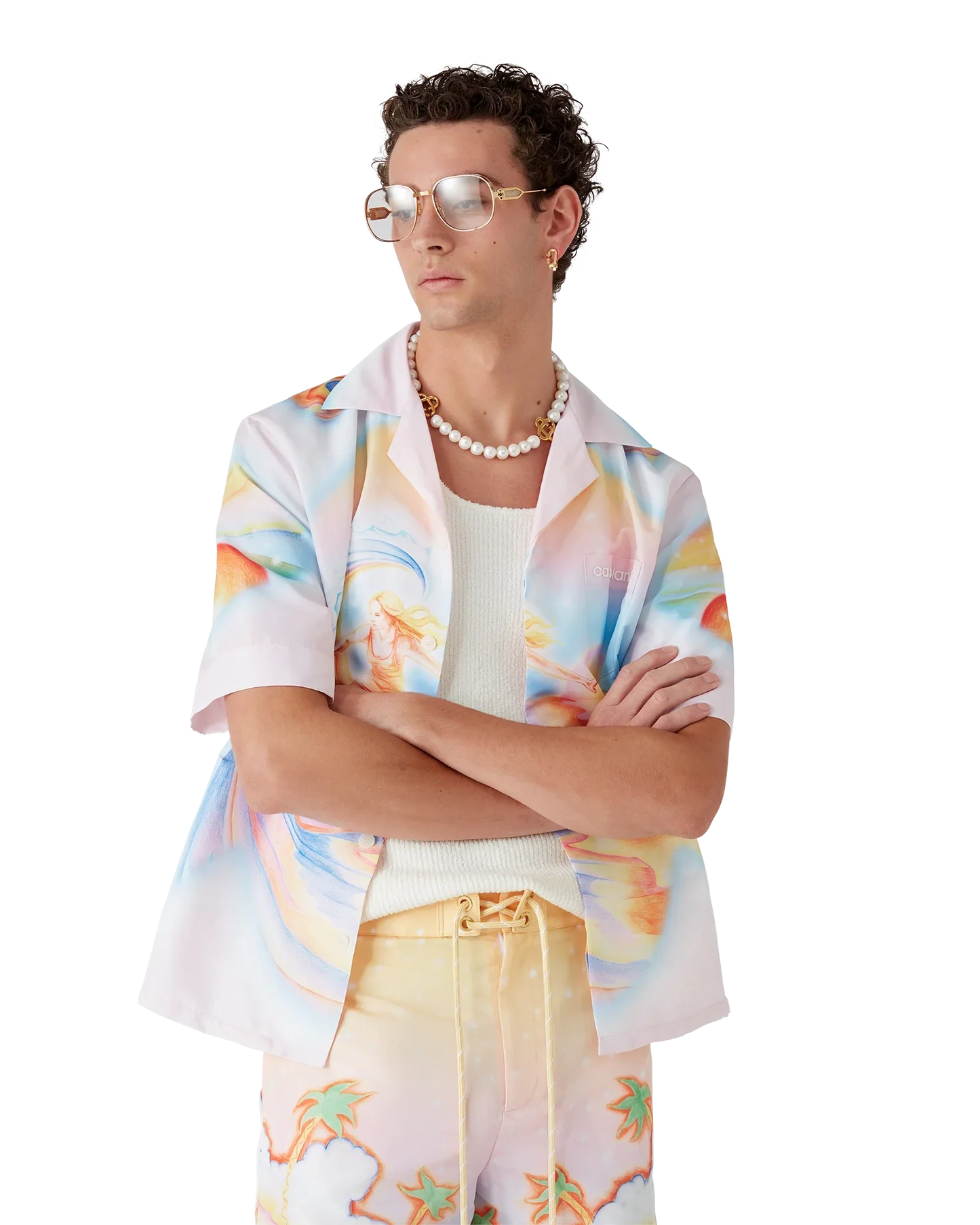 T-shirt de bain psychédélique Nirvana à manches courtes