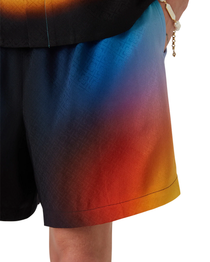 Shorts en soie dégradés