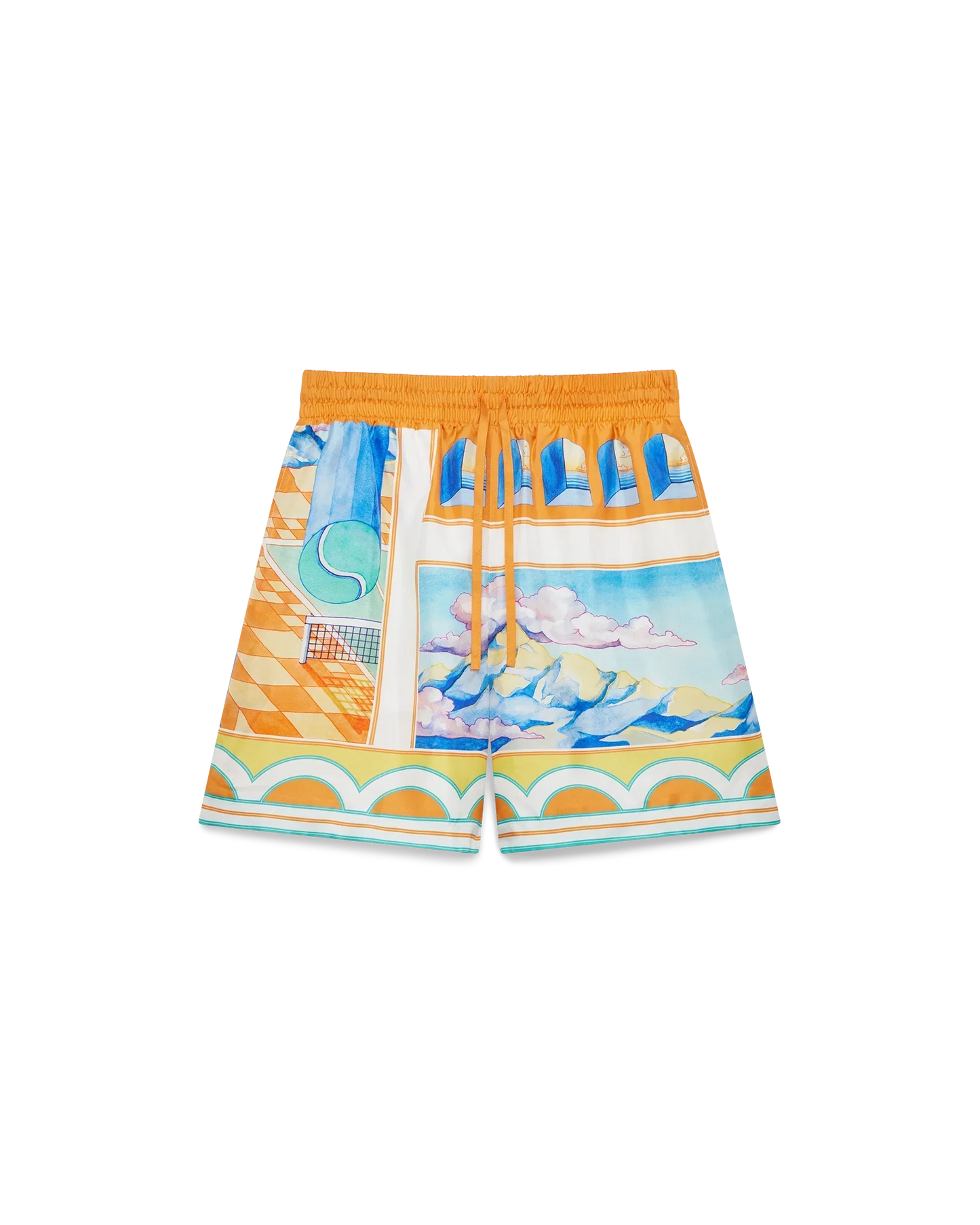 Shorts en soie Surréaliste Pool