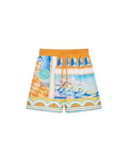 Shorts en soie Surréaliste Pool