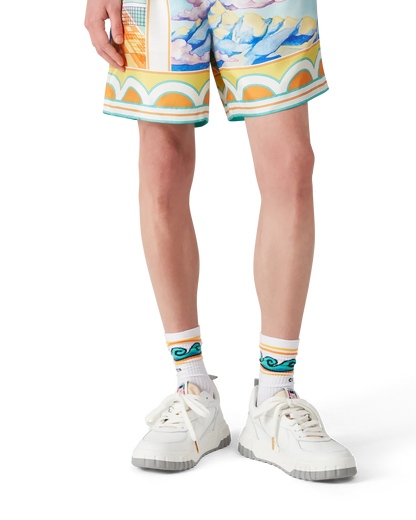 Shorts en soie Surréaliste Pool
