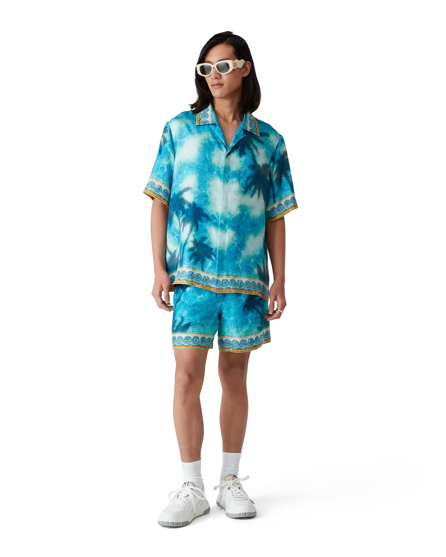 Poolside Emblem Silk Shorts