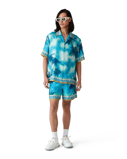 Poolside Emblem Silk Shorts