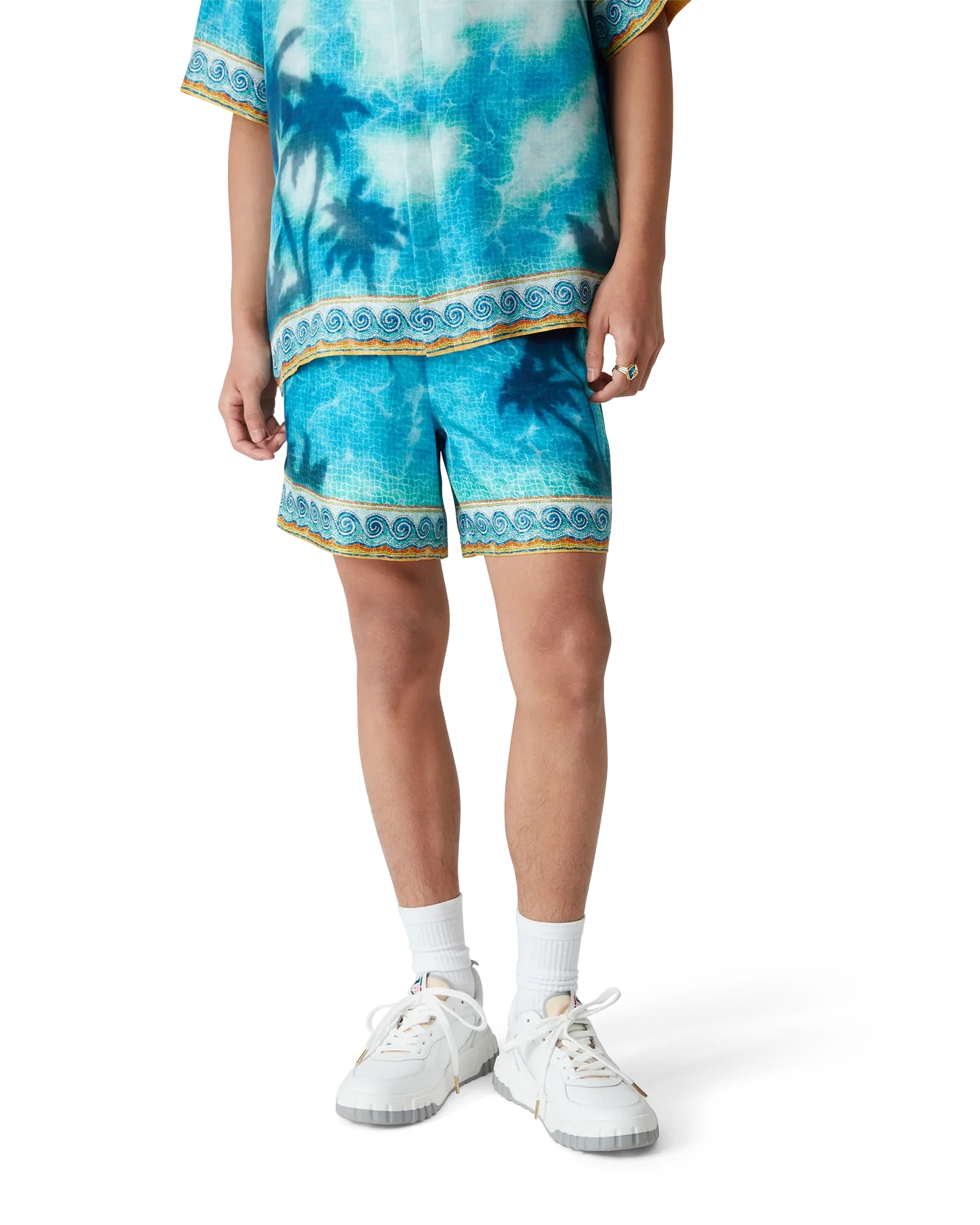 Poolside Emblem Silk Shorts