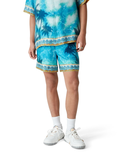 Poolside Emblem Silk Shorts