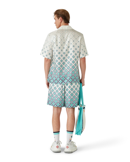 Shorts en soie à monogramme dégradé