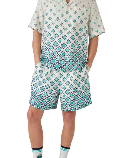 Shorts en soie à monogramme dégradé