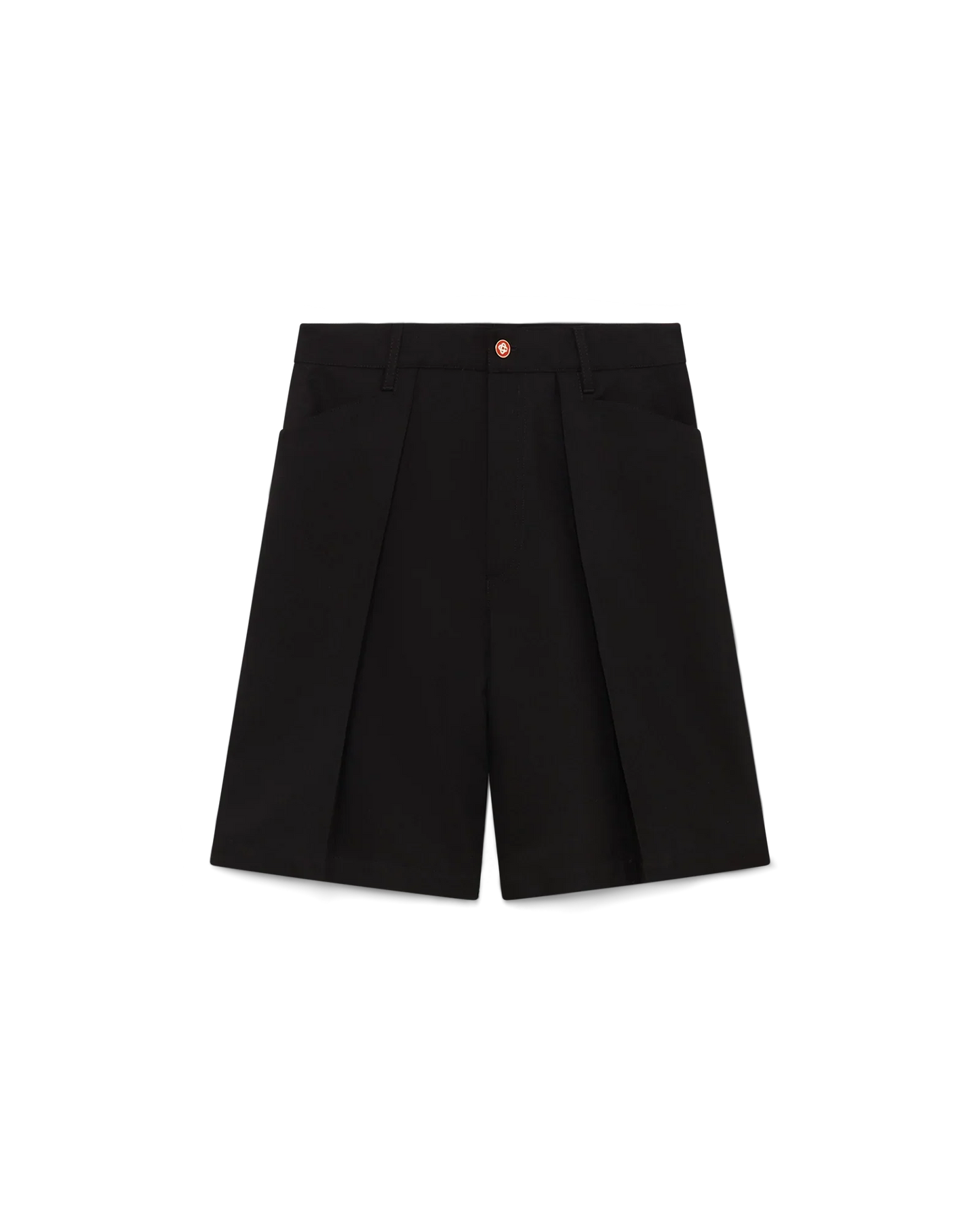 Shorts Plissés Ajustés en Laine