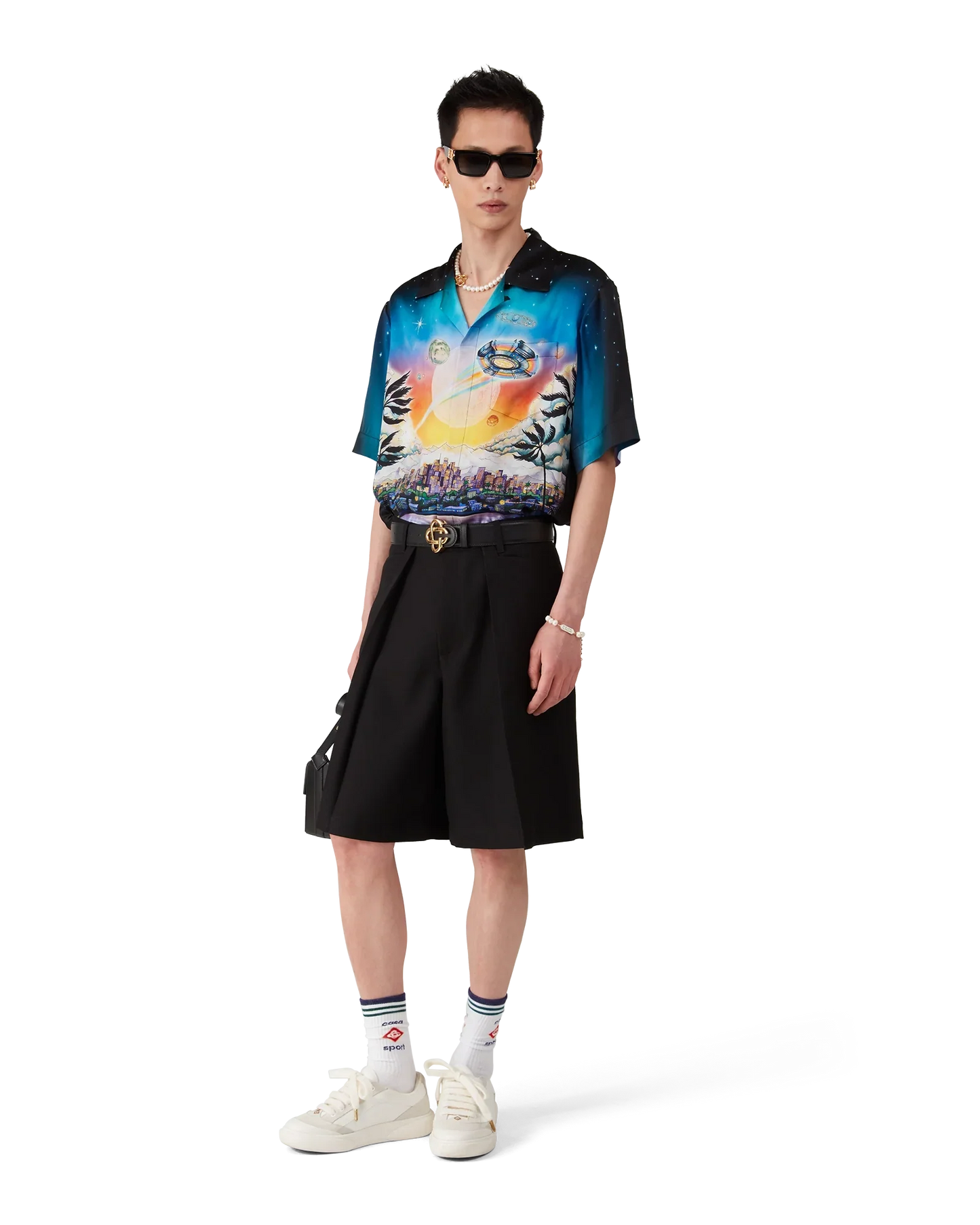Shorts Plissés Ajustés en Laine