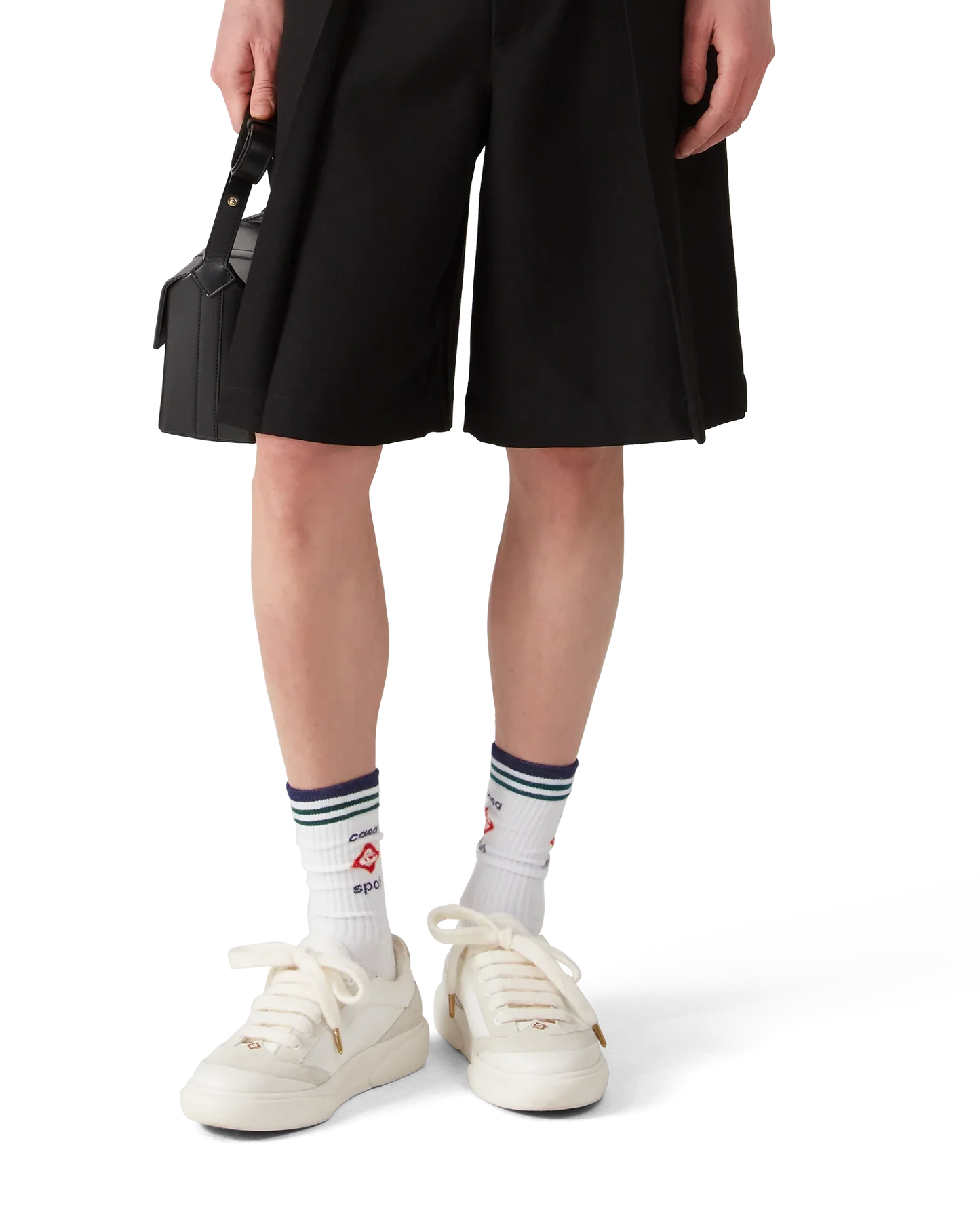 Shorts Plissés Ajustés en Laine