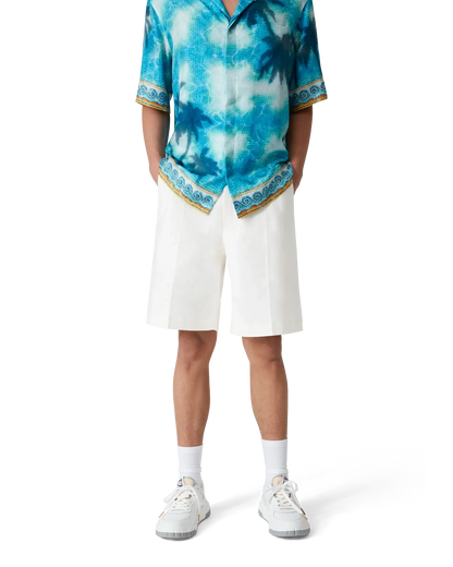 Shorts plissés en lin