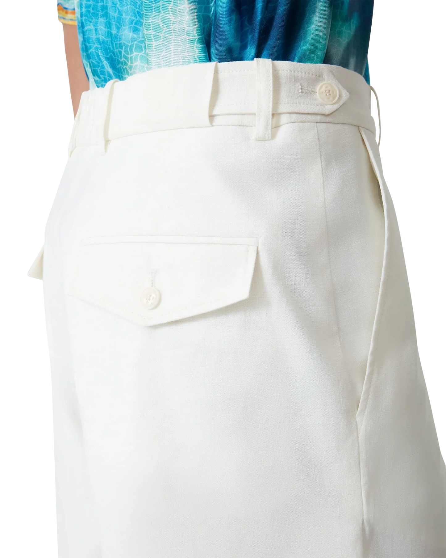 Shorts plissés en lin