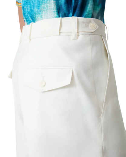 Shorts plissés en lin