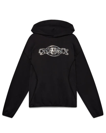 Oversized Panelled Hooded Sweatshirt