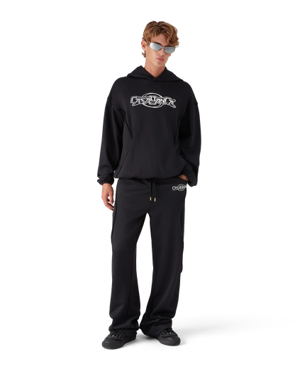 Oversized Panelled Hooded Sweatshirt