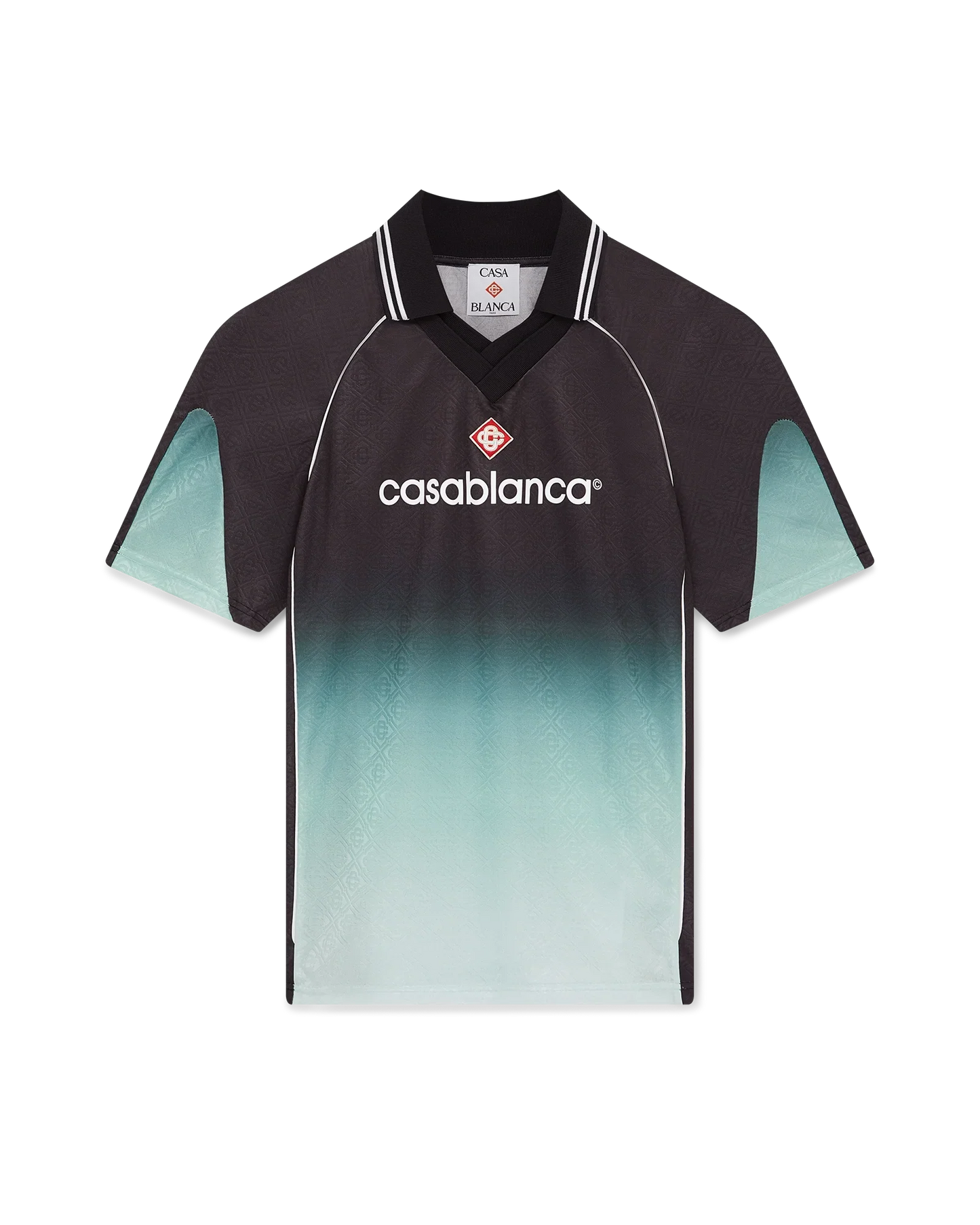 Maillot de football à manches courtes en jacquard monogramme dégradé