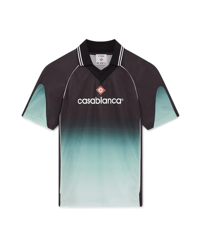 Maillot de football à manches courtes en jacquard monogramme dégradé
