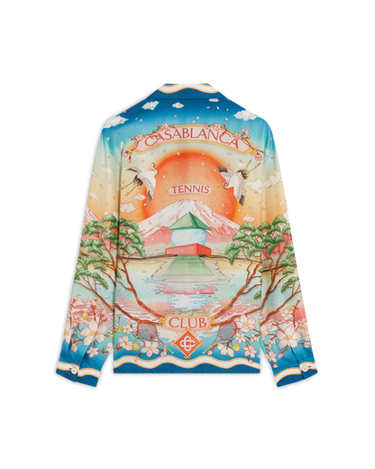 Tennis Club Long Sleeve Silk Shirt