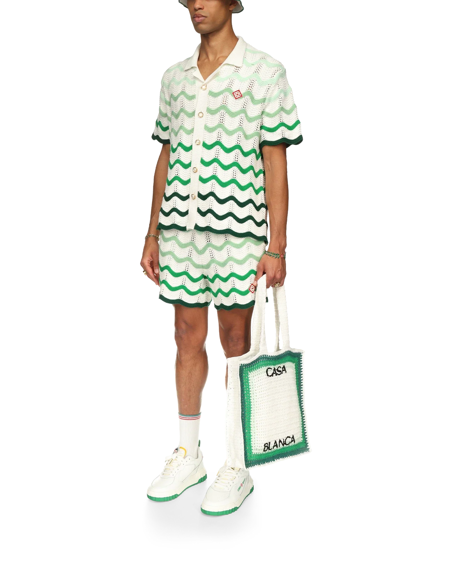 Short en crochet à dégradé ondulé
