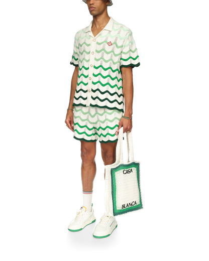 Short en crochet à dégradé ondulé