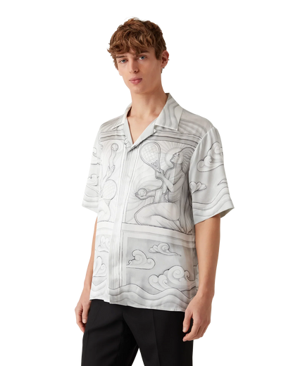 Chemise en soie à manches courtes Sacred Stone