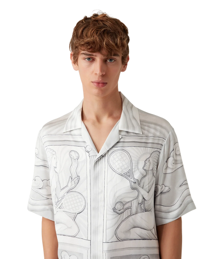 Chemise en soie à manches courtes Sacred Stone