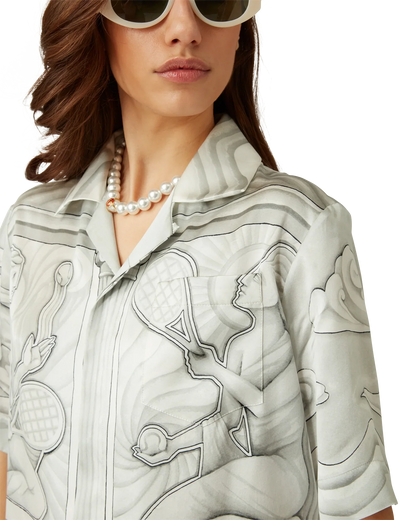 Sacred Stone Short Sleeve Silk Shirt
