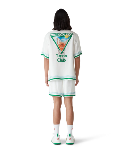 Shorts en soie emblématiques du tennis métaphysique