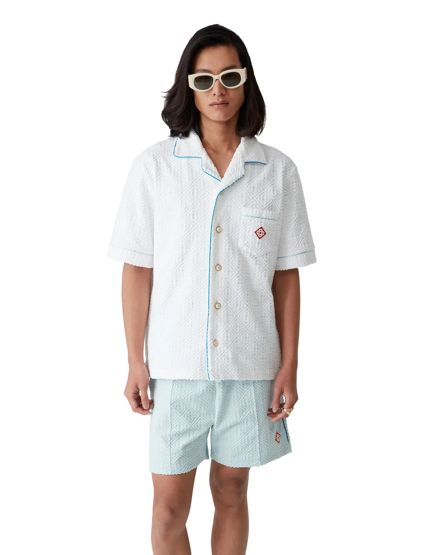 Monogram Short Sleeve Towelling Shirt
