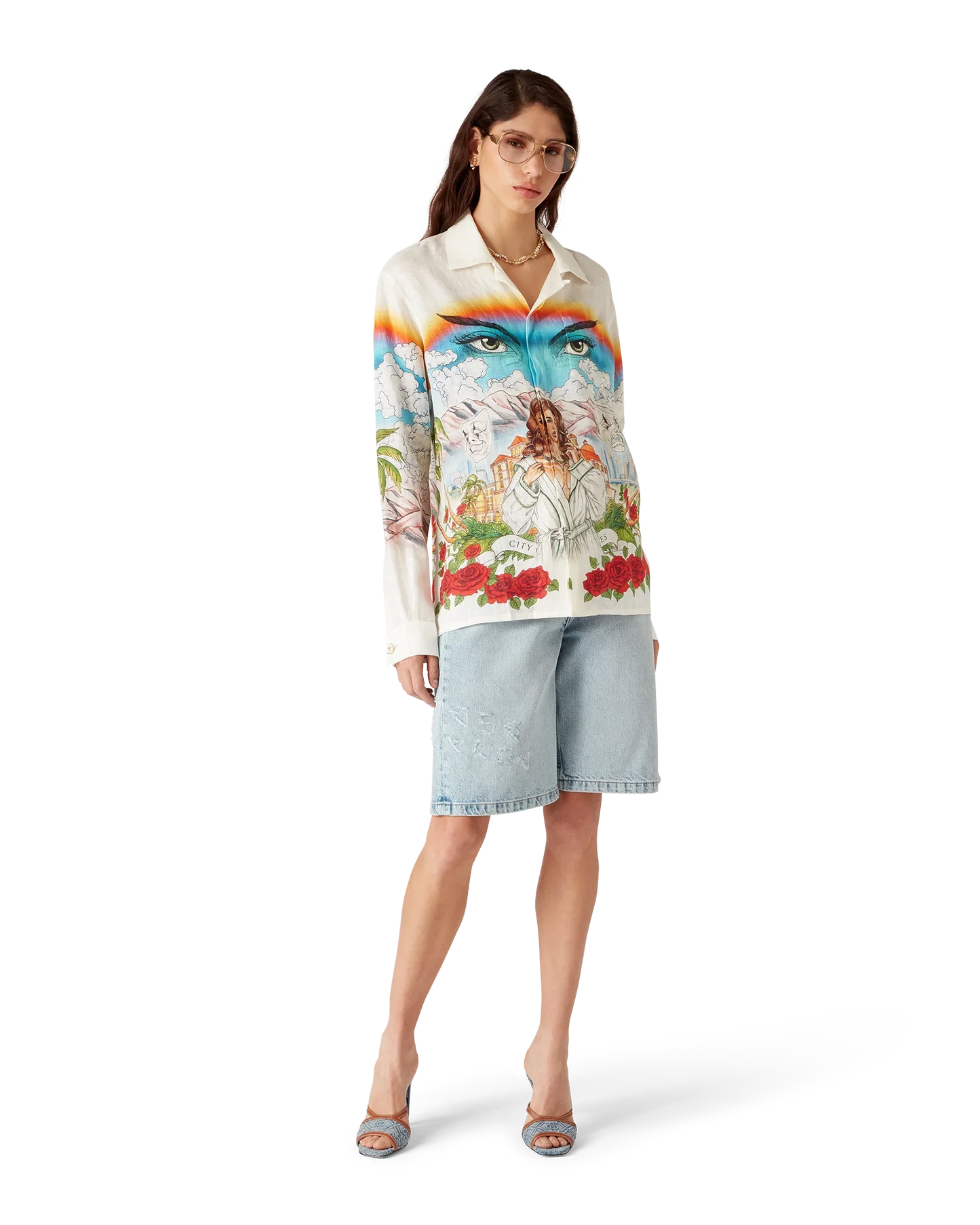 Chemise en lin à manches longues Château