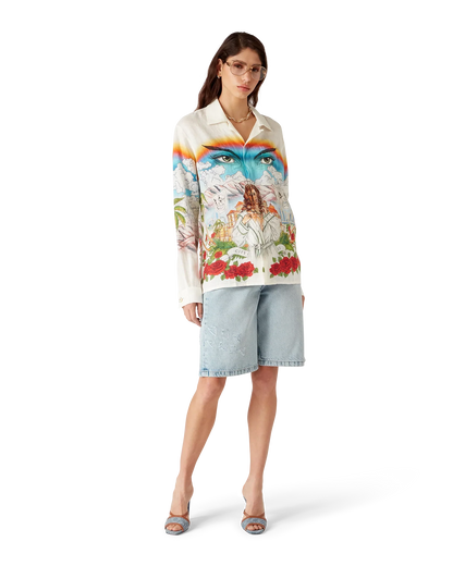 Chemise en lin à manches longues Château