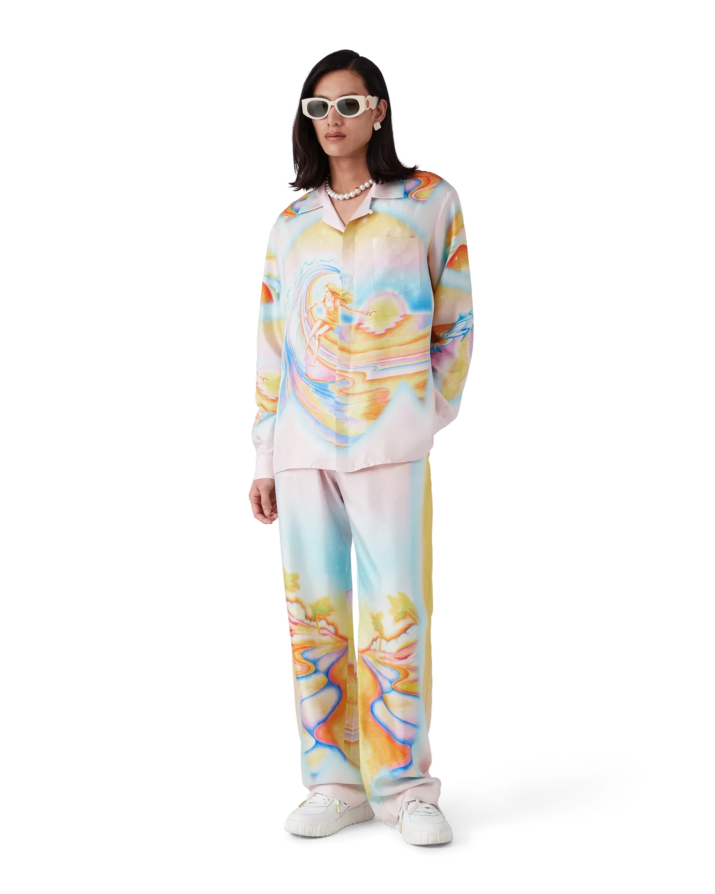 Psychedelic Nirvana Long Sleeve Silk Shirt