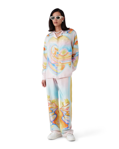Psychedelic Nirvana Long Sleeve Silk Shirt