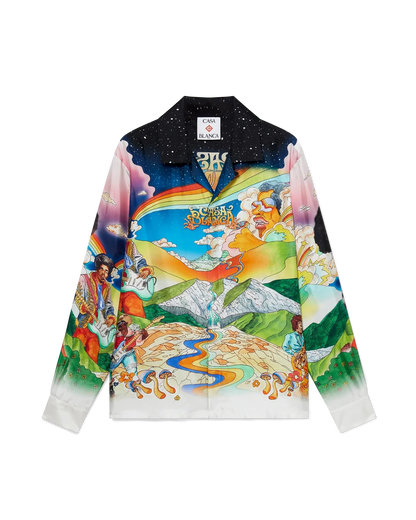Chemise en soie à manches longues La Musique
