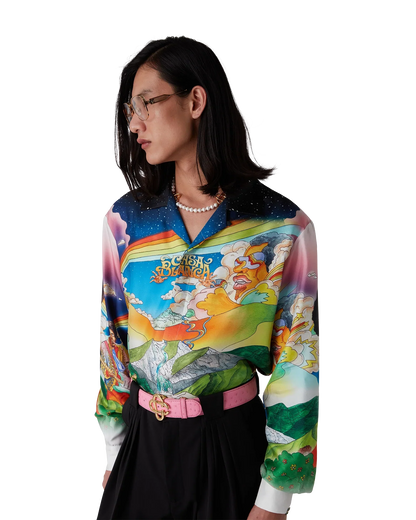 Chemise en soie à manches longues La Musique