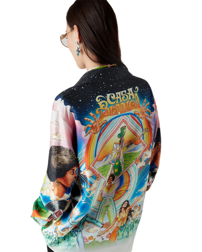 Chemise en soie à manches longues La Musique