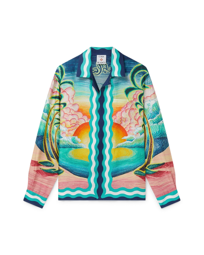 Chemise en soie à manches longues Danse De La Mer