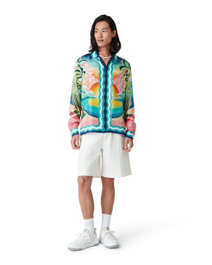 Chemise en soie à manches longues Danse De La Mer