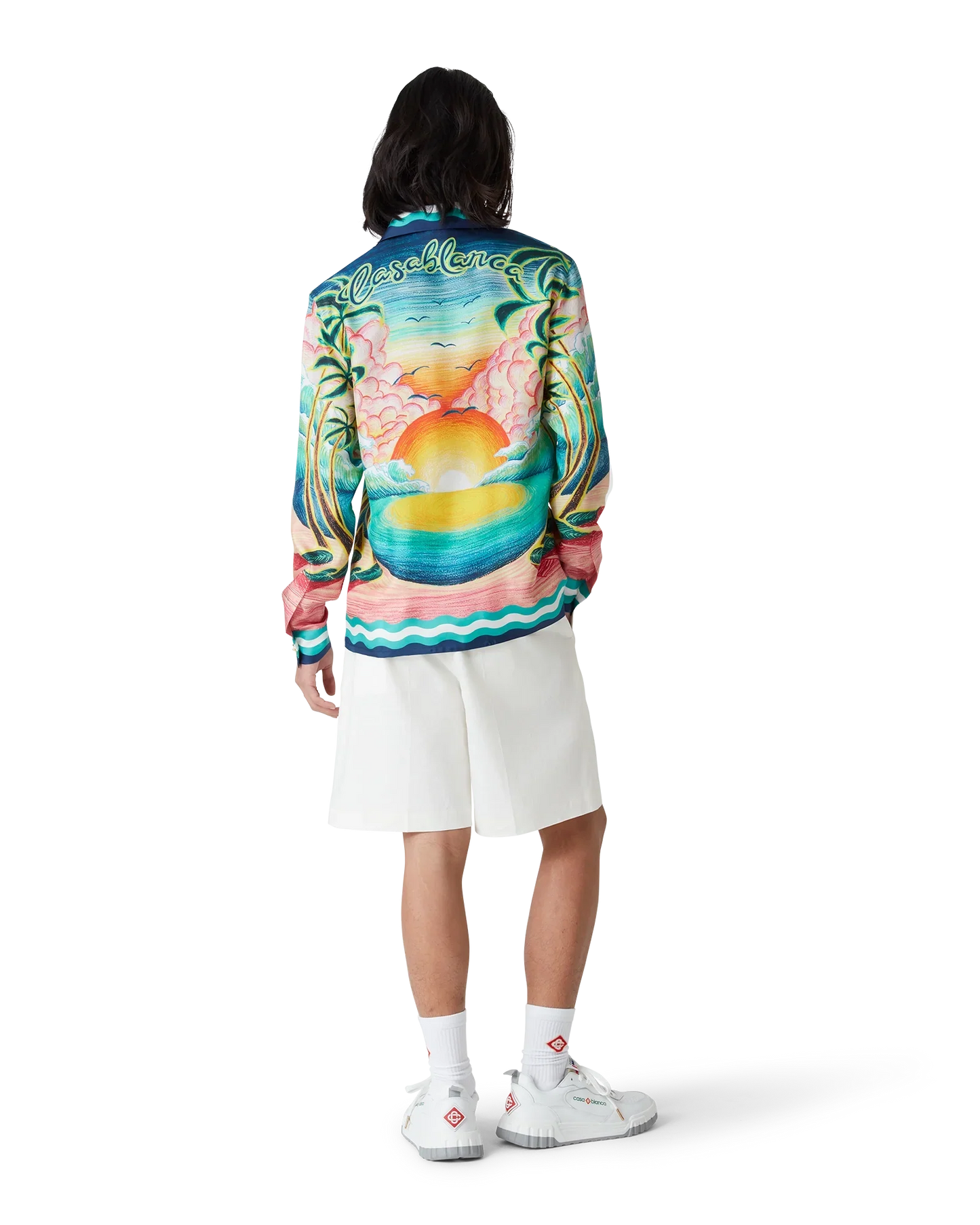 Chemise en soie à manches longues Danse De La Mer