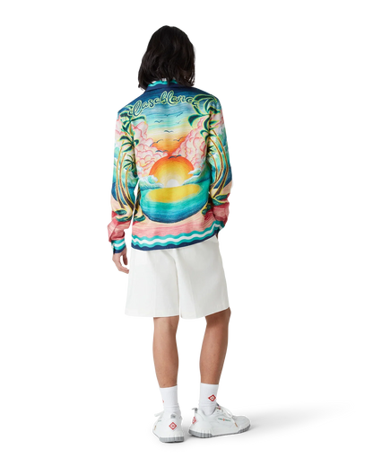 Chemise en soie à manches longues Danse De La Mer