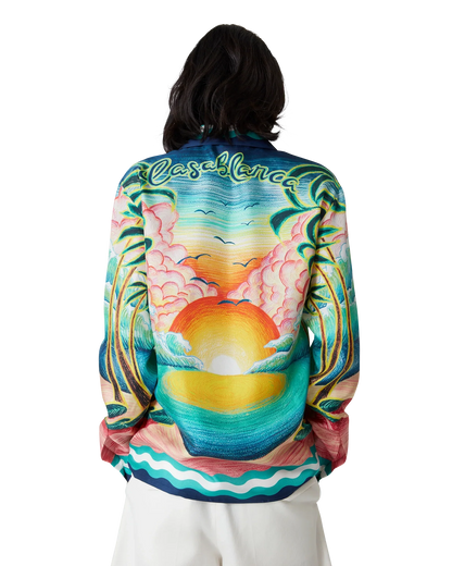Chemise en soie à manches longues Danse De La Mer