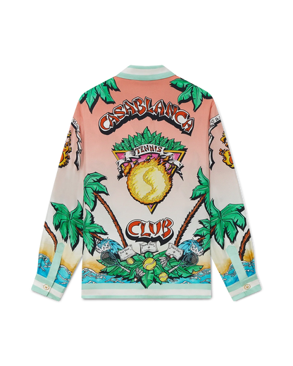 Chemise en soie à manches longues Tennis Club