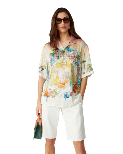The Road To Knowledge Short Sleeve Silk Shirt