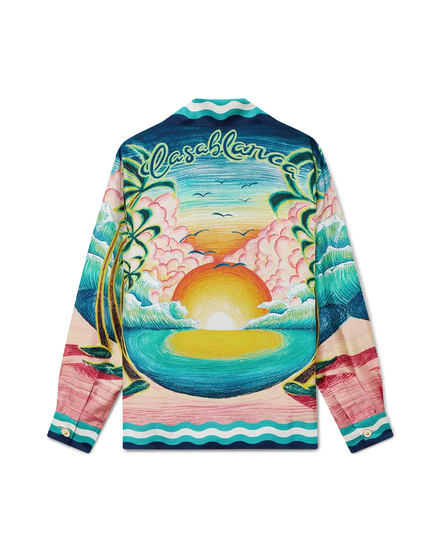 Danse De La Mer Long Sleeve Silk Shirt