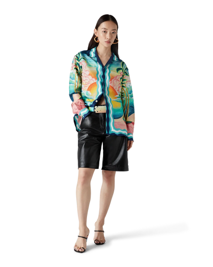 Danse De La Mer Long Sleeve Silk Shirt