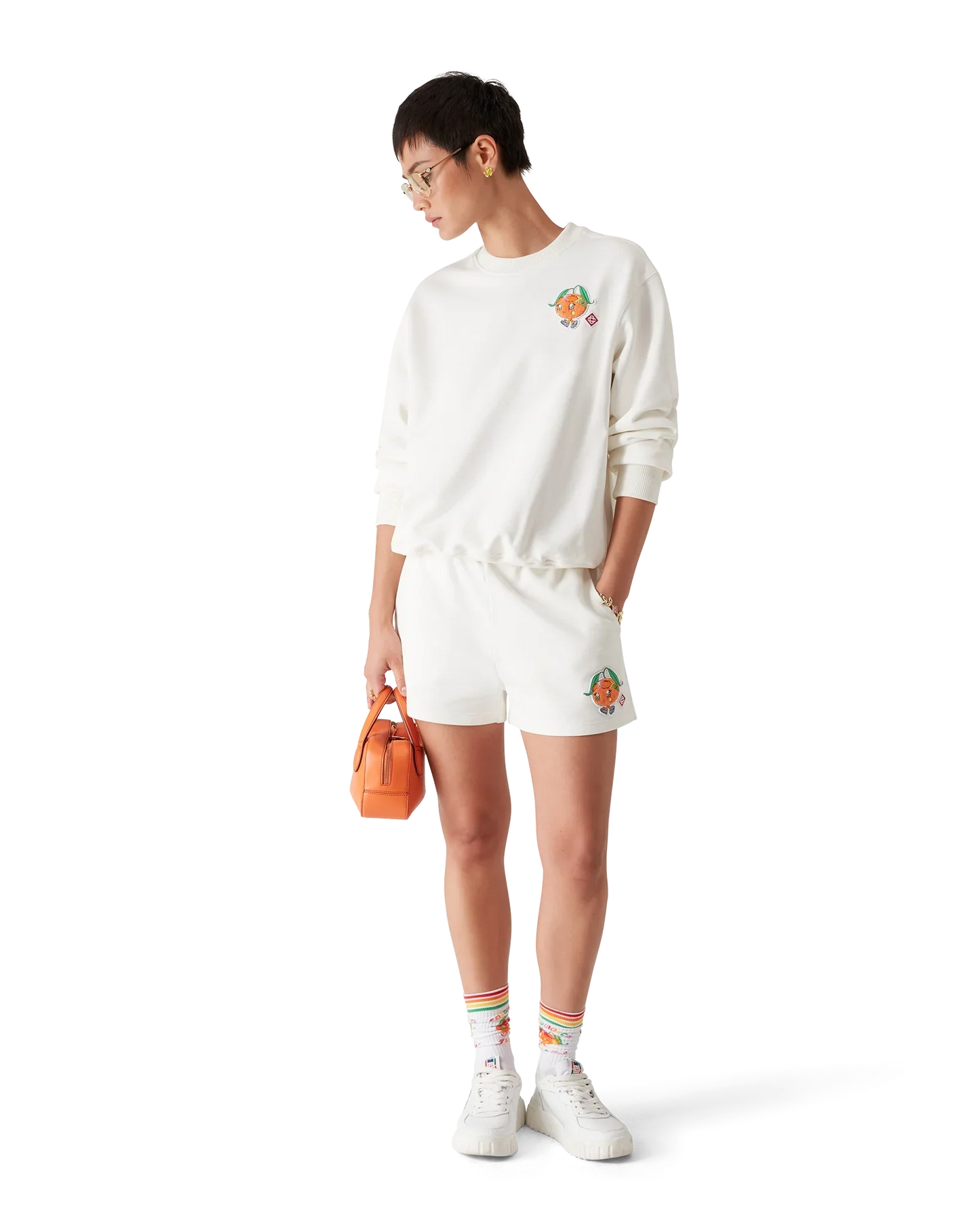 Sweat-shirt mascotte orange