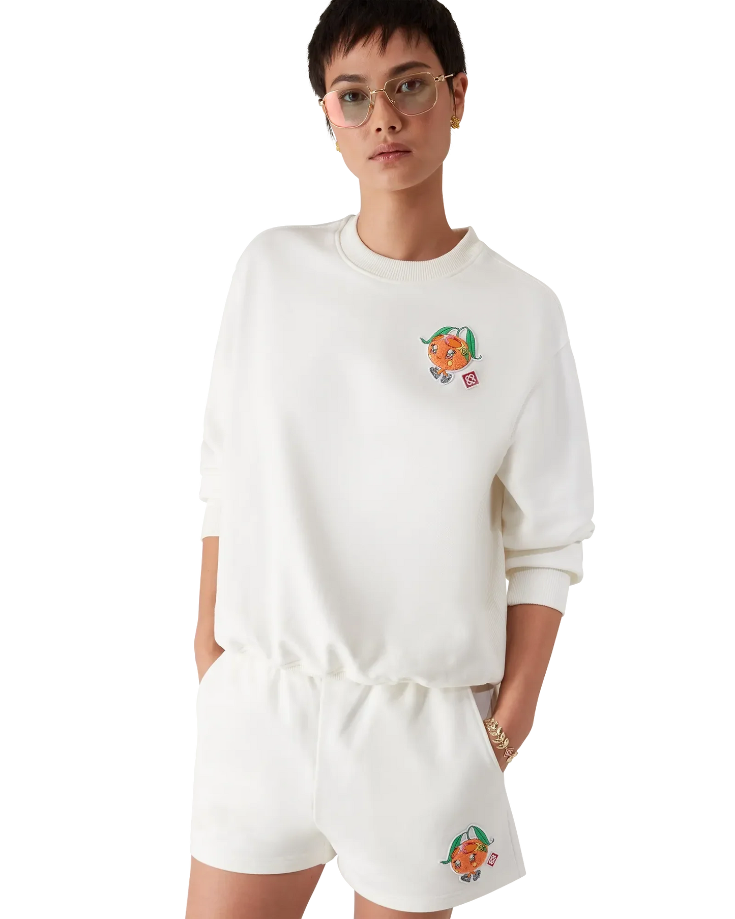 Sweat-shirt mascotte orange