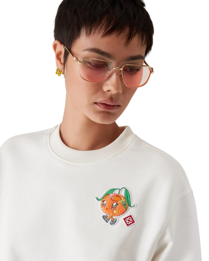 Sweat-shirt mascotte orange